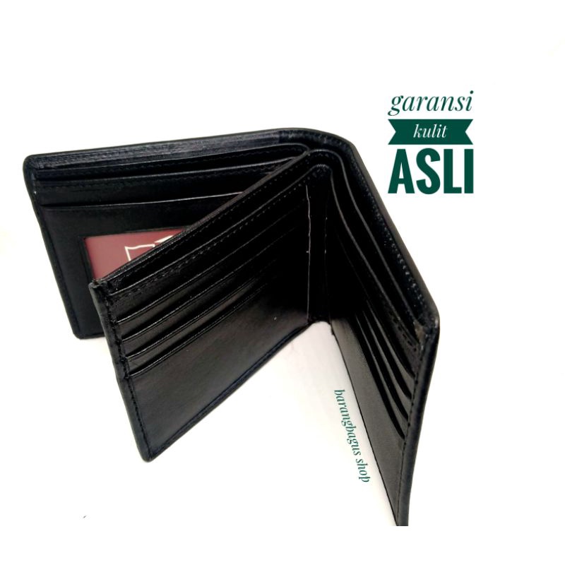 Dompet import kulit asli pria polos tanpa logo tanpa merk kualitas original model 3 dimensi