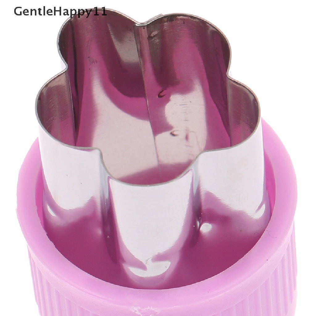 Gentlehappy 5pcs / Set Cetakan Pemotong Buah / Sayur / Bunga / Butterfly Bahan Plastik Untuk Peralatan Dapur