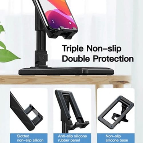 (COD) Folding desktop HD28 Phone holder lipat universal support Stand meja Standing  HD28 BERKUALITAS