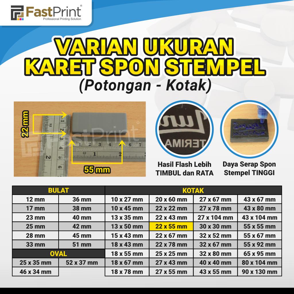 Karet Busa Spon Stempel Model Kotak 22X55 MM