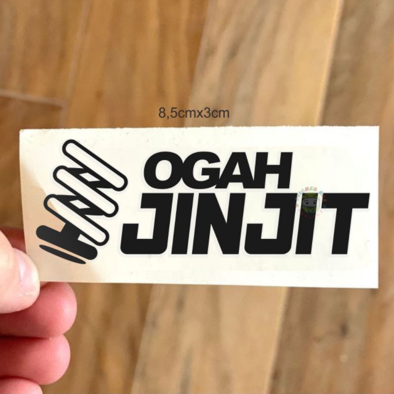 Stiker ogah jinjit cuting sticker timbul