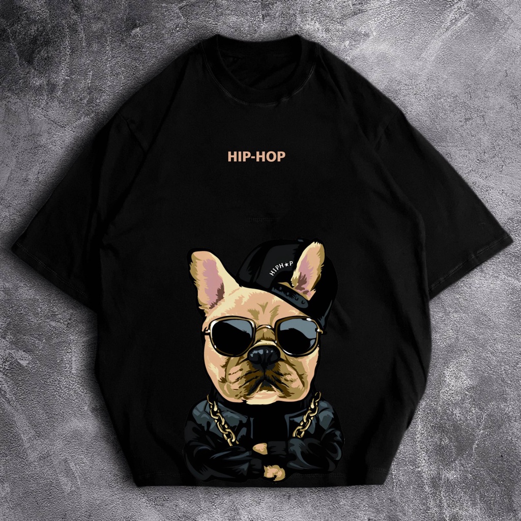 GSC - Baju Kaos Oversize Dog HIP-HOP / Kaos Oversize Pria &amp; Wanita Bahan Cotton Combed 24S