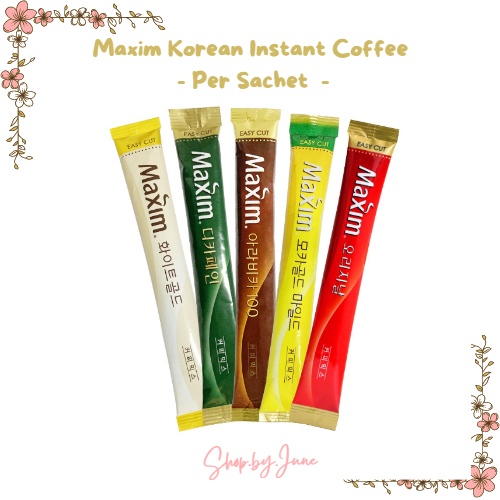 

[1 Pc] Maxim Korean Instant Coffee Mix Satuan / Ecer / Per Sachet - Maxim Mocha Gold White Original Decaff