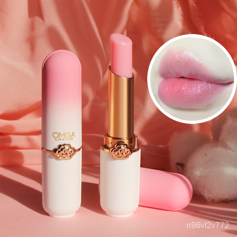 1PC Peach Pink Lip Balm Suhu Perubahan Warna Lipstik Tahan Lama Pelembab Bibir Balm Kosmetik Perbaik