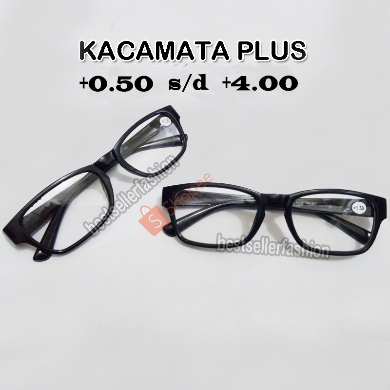 TERMURAH !!! Kacamata Baca Plus Lensa Bening Lensa Gelap Rimless +0.50 sd +4.00 Pria Wanita