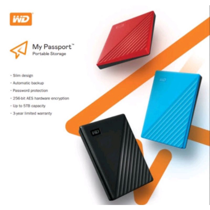 HDD WD My Pasport 2tb v 3,0 Hardisk usb 3,0 external