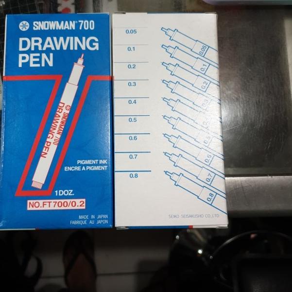 

Drawing pen Snowman