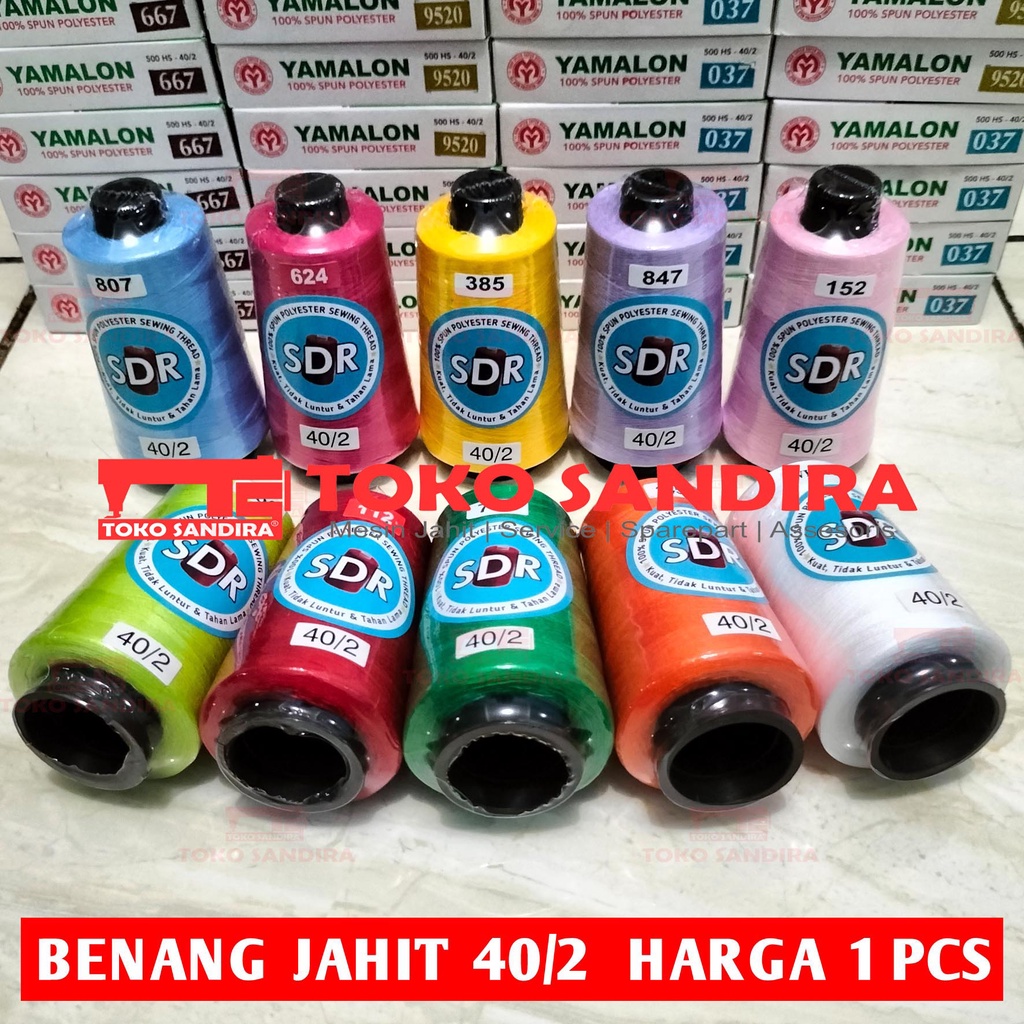 1 pcs Benang Jahit 40/2 /benang katun 40/2/Benang jahit murah/toko alat jahit/kebutuhan menjahit/tok