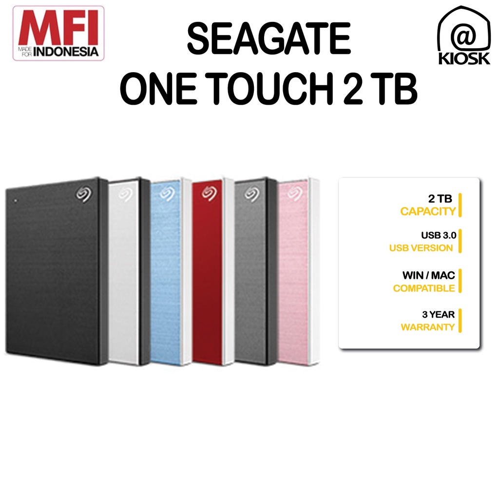 Seagate One Touch Hardisk Eksternal 2TB USB 3.0 - Garansi Resmi