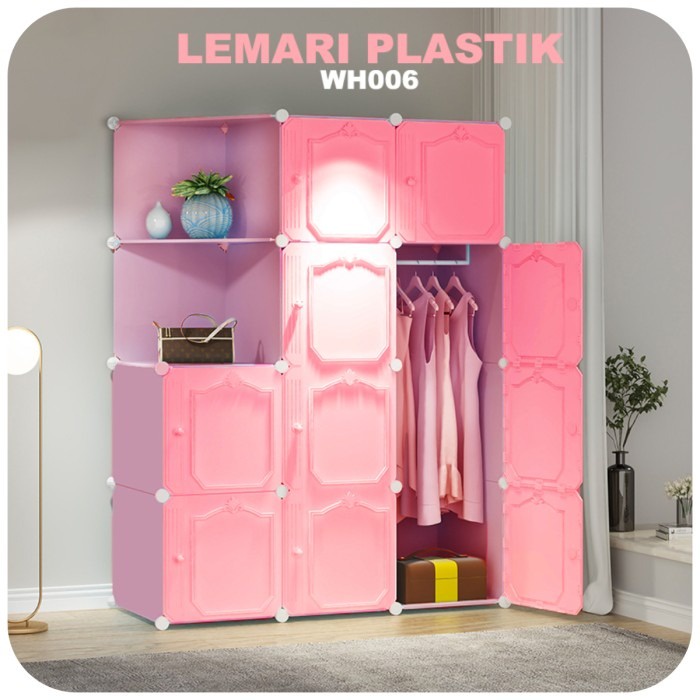 NEW PRODUCT Lemari Plastik 10 Pintu 2 Rak - 1 Gantungan Lemari Plastik Lemari Serbaguna Lemari Portable BISA COD