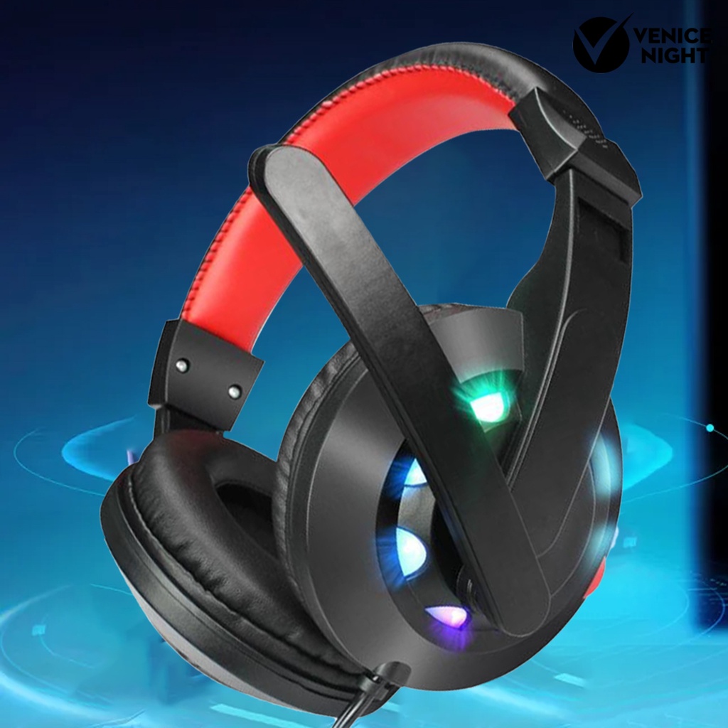 (VNEP) (Berkabel) A65 Headphone Luminous Mini Gaming Headphone untuk Komputer