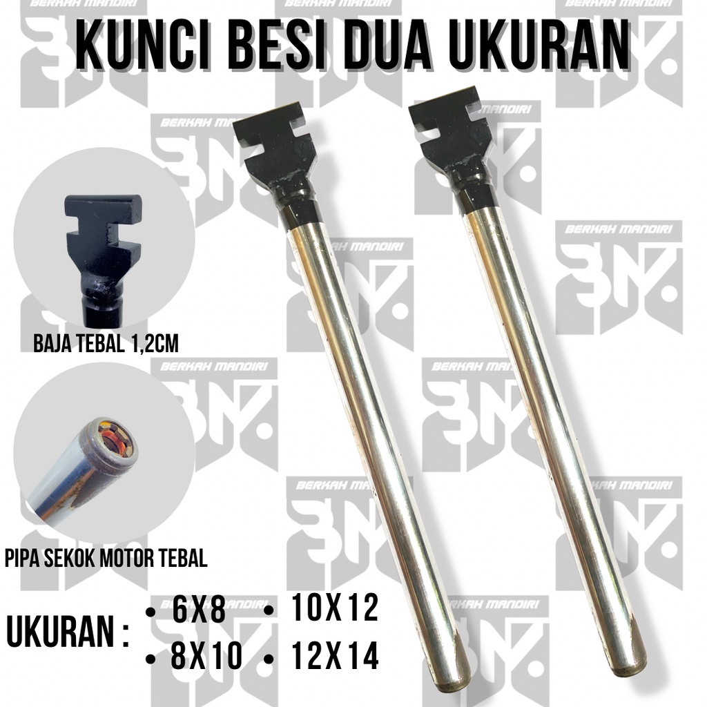 Kunci Besi/Pleser/Penekuk Besi Behton Baja Per Pir 2in1 Dua Ukuran 6-8 8-10 10-12 12-14