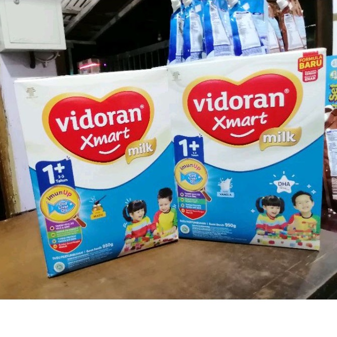 Vidoran Xmart 1+ / 3+ ImunUp Madu / Vanila 925gram / susu pertumbuhan usia 1 - 3 tahun / 3 - 5 tahun Murah