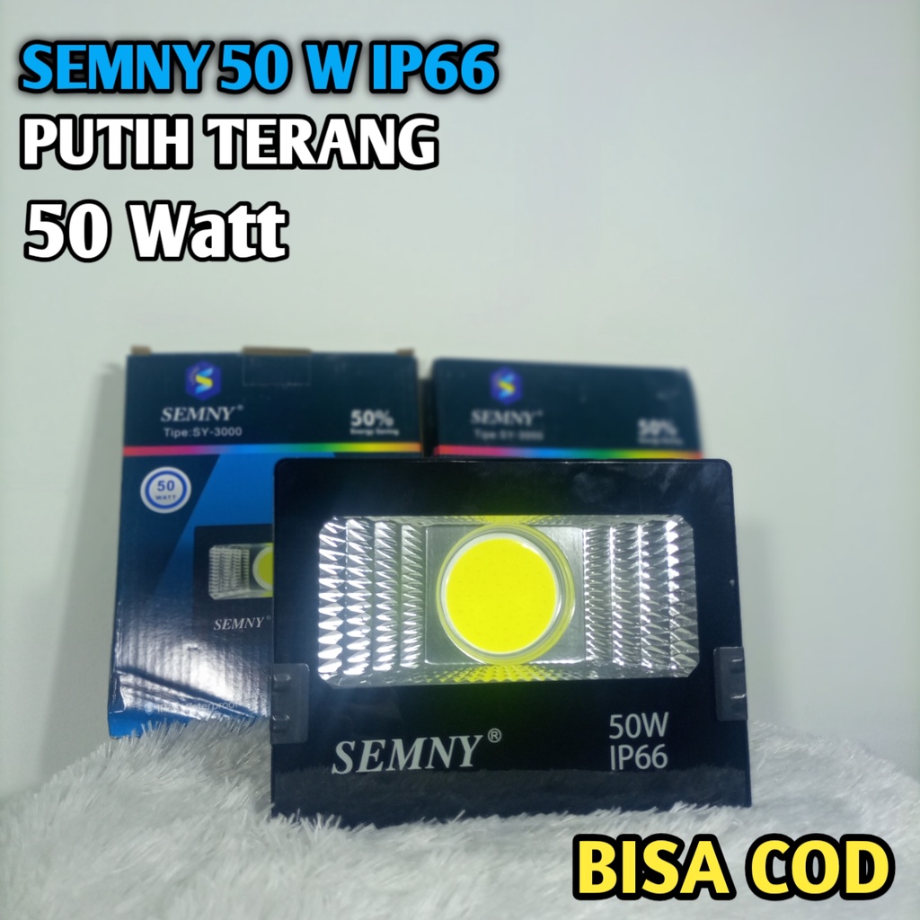 [HARGA GROSIR] Lampu Sorot 50 Watt Semny COB 1 Mata FloodLight IP66 SY-3000