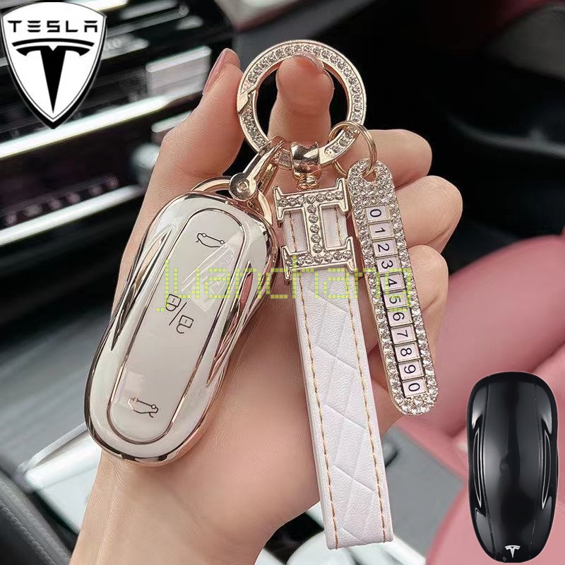 Casing Kunci Mobil Bahan TPU Untuk Tesla Model 3 Y Model S Model X