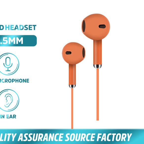 In-Ear Earphones KIVEE Wired Earphone Mic 3.5mm Android - Biru