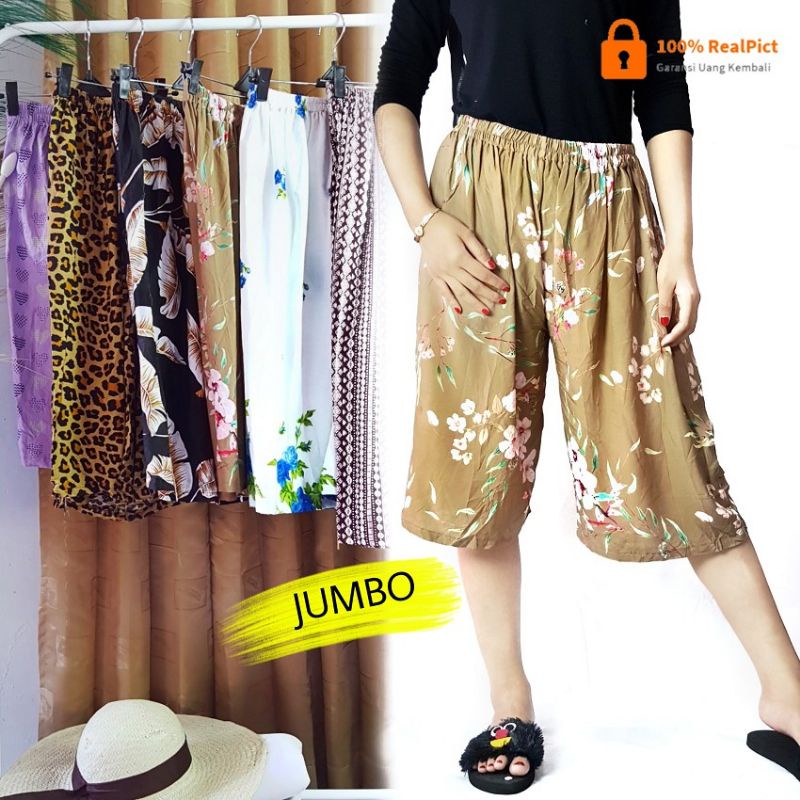 [ GROSIR ] CELANA PENDEK WANITA JUMBO SANTAI RUMAHAN DEWASA MURAH KATUN SEHARI HARI