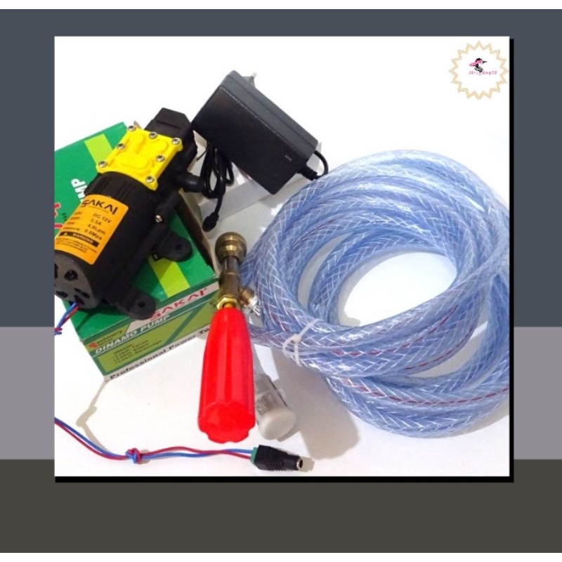 Alat cuci motor mobil AC portable lengkap