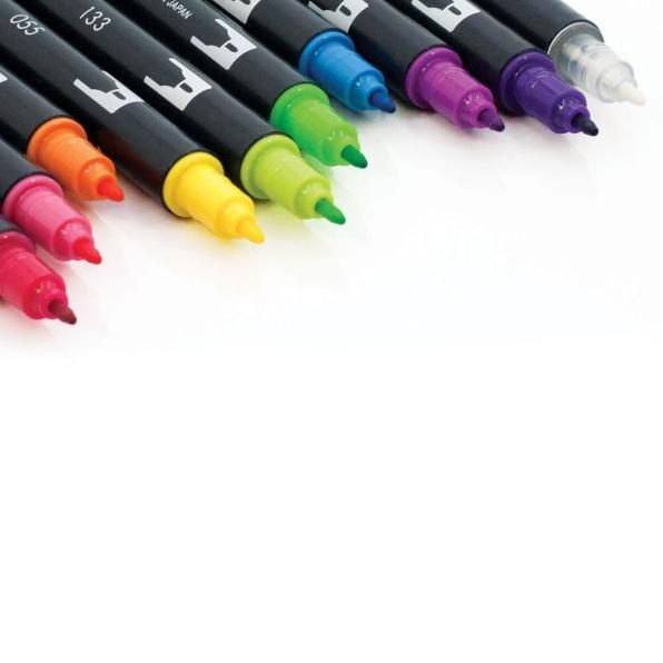 

Tombow Dual Brush Pen Set 10 - Bright Palette