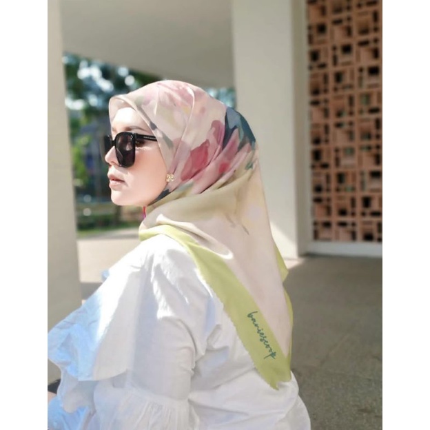 jilbab segi empat deenay kw voal motif premium terbaru