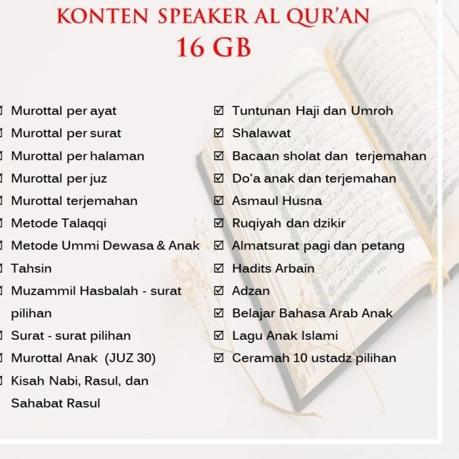 Speaker al quran murotal 16GB advance tp 621 murottal alquran 30 JUZ - TP 621 HITAM, 16 GB