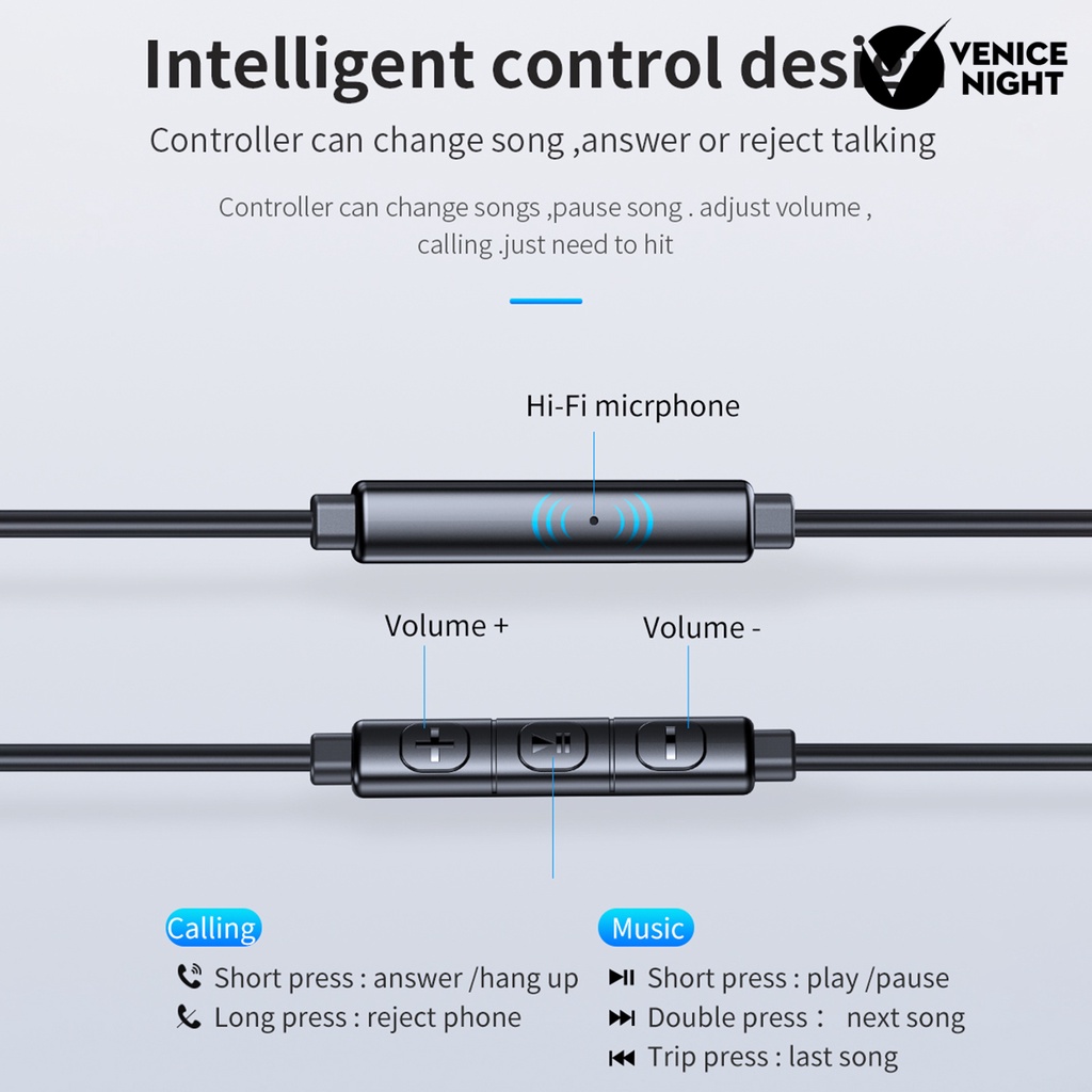 (VNEP) (Berkabel) L2 Earbud In-ear Super Bass TPE Headphone dengan Mic untuk Komputer