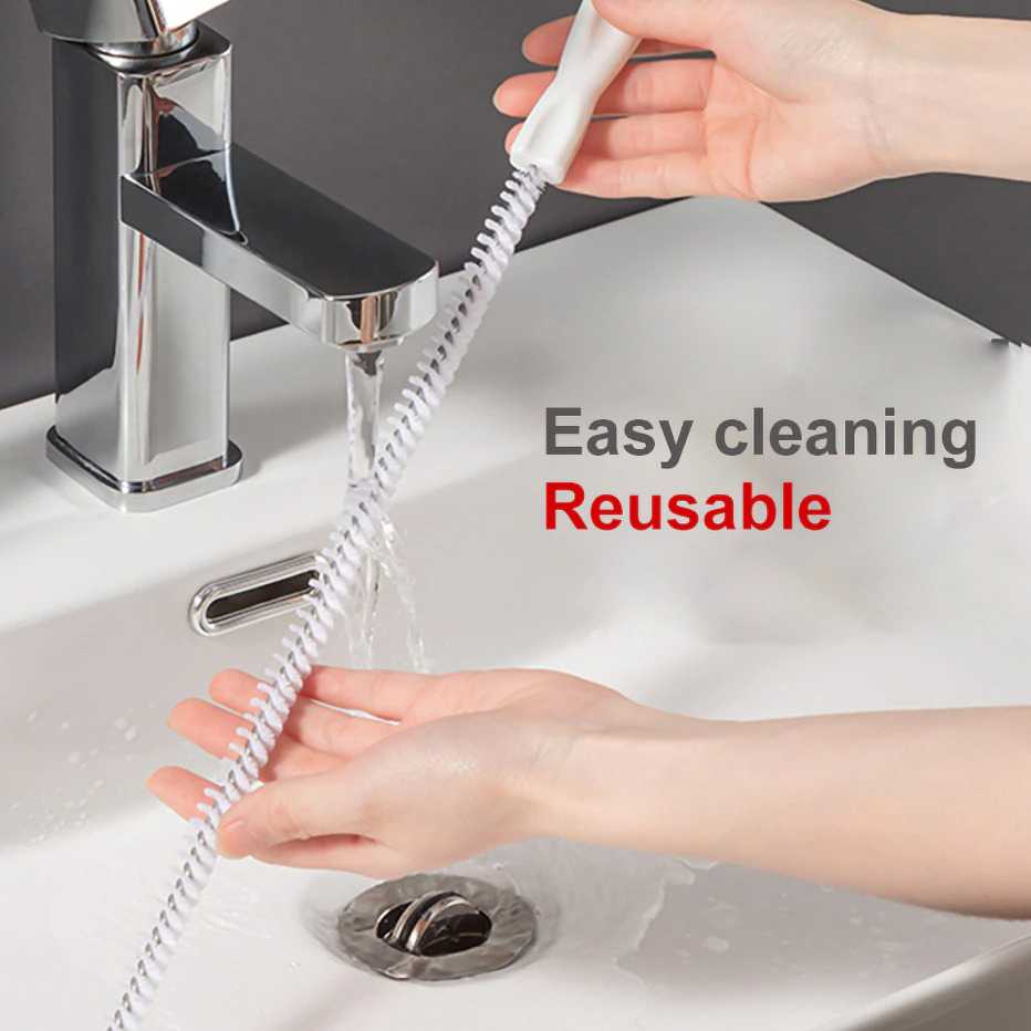 TGWY Sikat Pipa Ledeng Hair Sewer Sink Cleaning Brush 45 cm