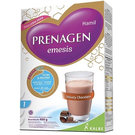 PRENAGEN EMESIS VANILLA, COKELAT 400GR - SUSU IBU HAMIL MUAL MUNTAH - EMESIS COKELAT