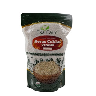 Eka Farm Beras Coklat 1kg - Brown Rice - Beras Organik Rendah Kalori