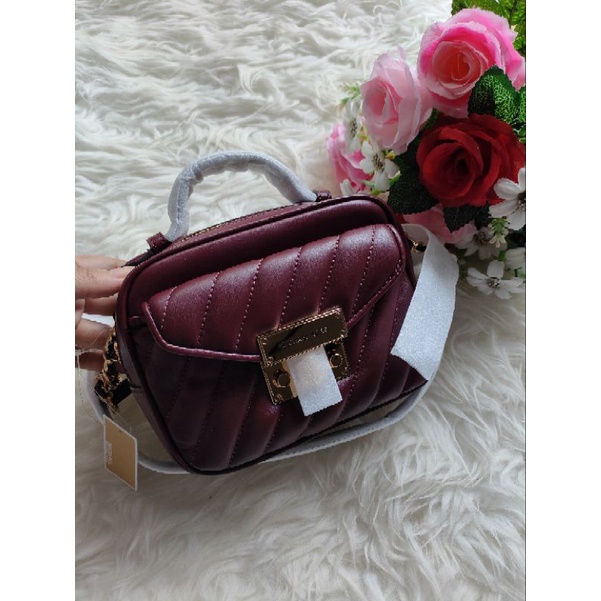 MK Rose merlot crossbody