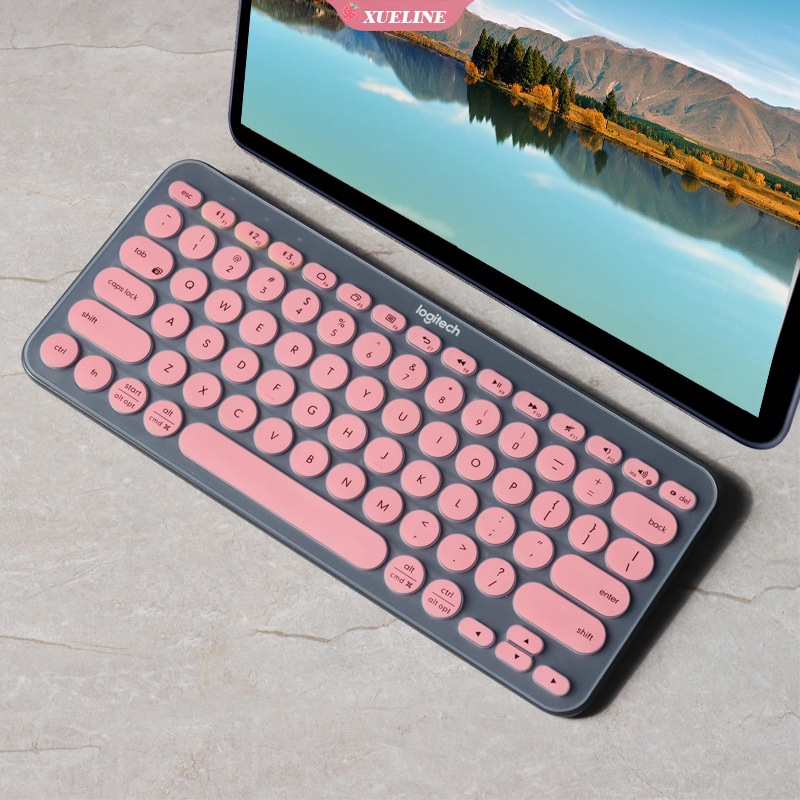 1 Pc skin Pelindung keyboard Logitech K380 Bahan Silikon Ultra Tipis Ukuran Xl