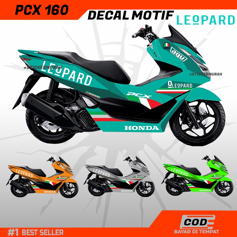 DECAL MOTOR MOTIF LEOPARD PCX 160 DECAL PCX 160 DECAL MURAH DAN KEREN MOTIF LEOPARD