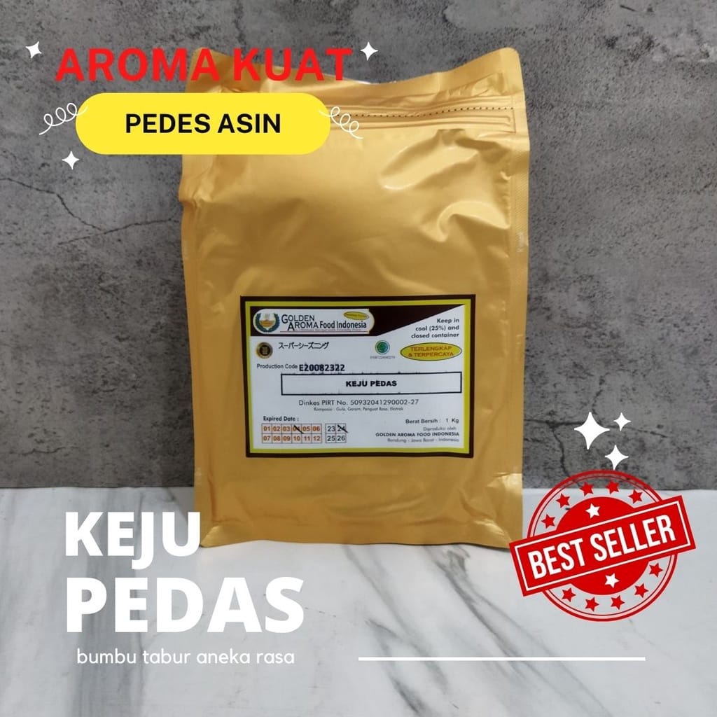 

Bumbu Tabur Penambah Rasa Keju Pedas Golden Aroma Food Indonesia Original