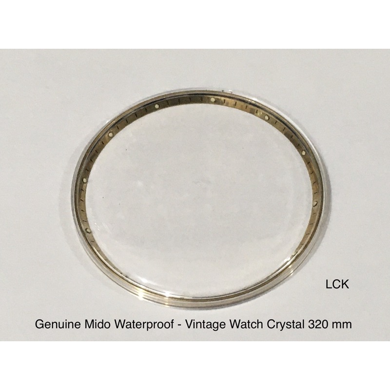 Genuine Mido Waterproof ( Vintage Watch Crystal ) 320 mm / Kaca Mika untuk Jam Tangan Mido 320 mm + 