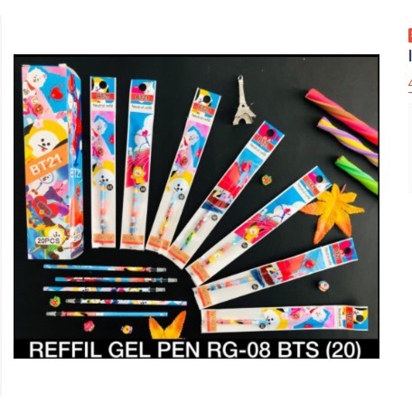 REFILL PULPEN GEL / ISI ULANG PULPEN GEL KARAKTER KARTUN ISI 20