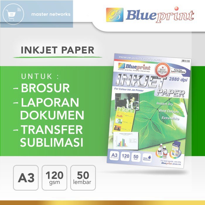

Blueprint BP-IPA3120 Inkjet Paper A3 isi 50 Lembar