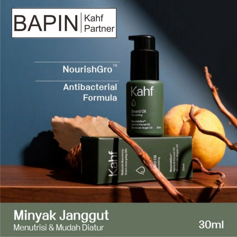 Kahf Hair Serum 30 Ml &amp; Advancing Beard Serum Penumbuh Jenggot dan Rambut