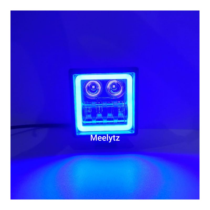 Lampu tembak Led 6 mata robot ring biru