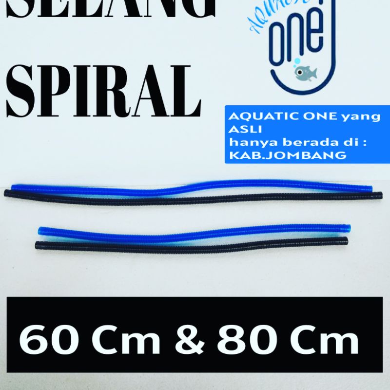 selang spiral biru hitam aquarium 60cm 80cm 90cm selang mesin pompa akuarium