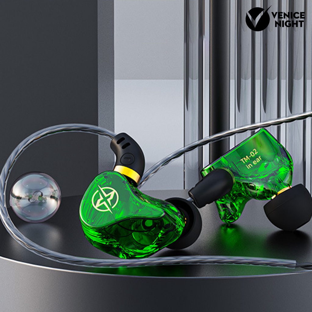 (VNEP) (Berkabel) TM02 Earphone In-Ear Stereo Headset Headphone Pengurang Kebisingan Jernih untuk Musik