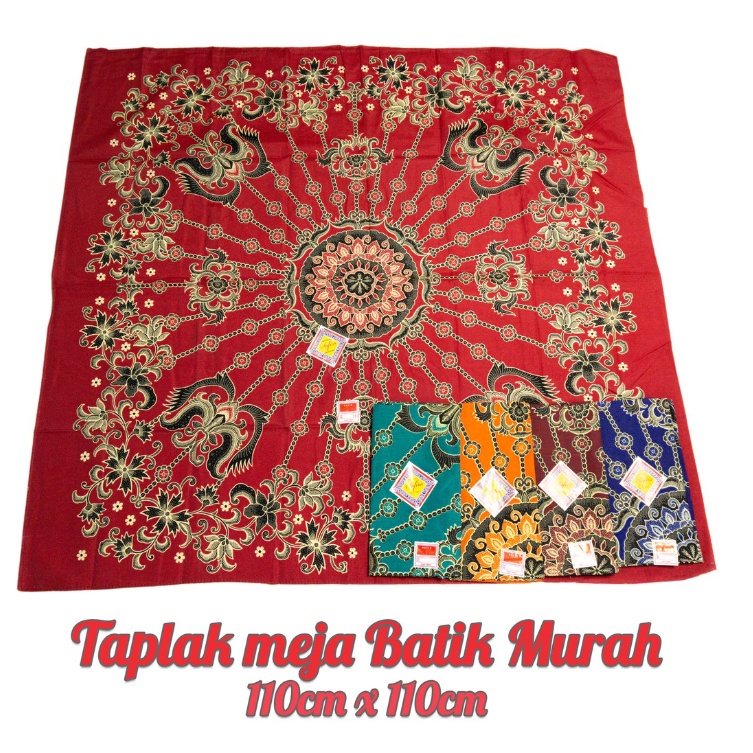 TAPLAK MEJA tamu batik Murah Buat kantor sekolah pesta souvenir 110 x 110 cm