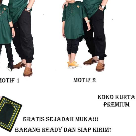 Koko Qurta Anak Couple Ayah Baju Koko Pria kurta / Koko Anak - anak saja, MERAH BATA M1