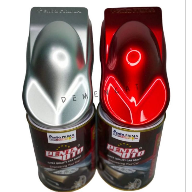 cat Candytone PU bright red / cat candy pu Brigt red / cat silver pu / paket cat silver+bright red 2