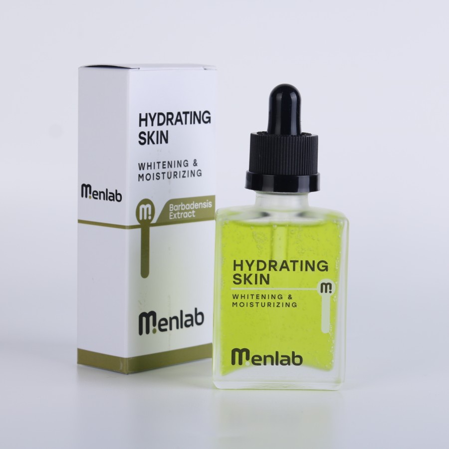 Menlab Hydrating Skin Serum Wajah Mencerahkan Dan Glowing Untuk Pria Bekas Jerawat 30Ml