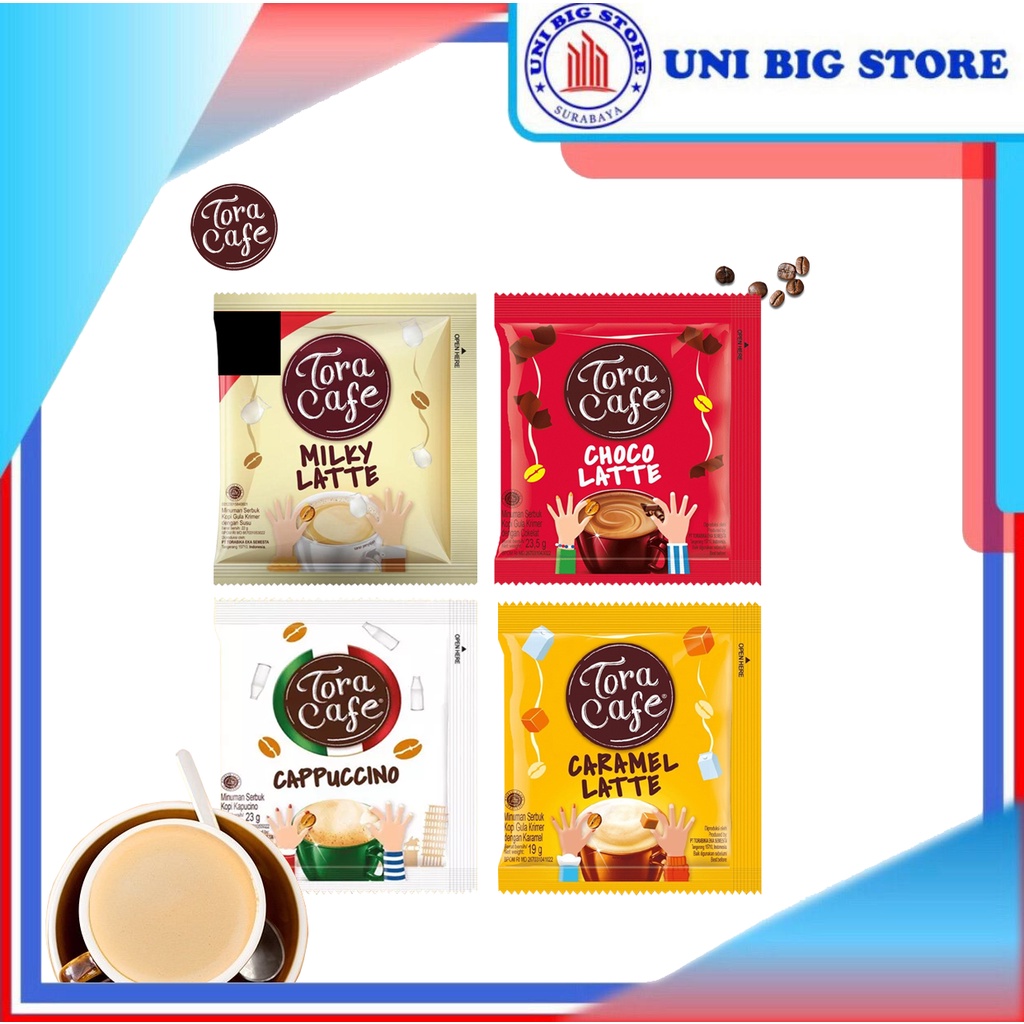 

Tora Cafe Torabika Kopi Cappucino Milky Caramel Choco Latte RENTENG 10 sachet Toracafe