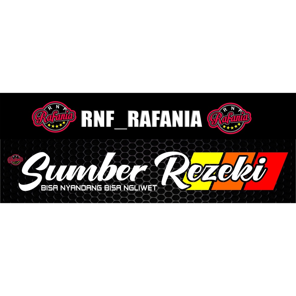 STIKER KACA MOBIL TRUK PICKUP SUMBER REZEKI BISA NYANDANG BISA NGLIWET