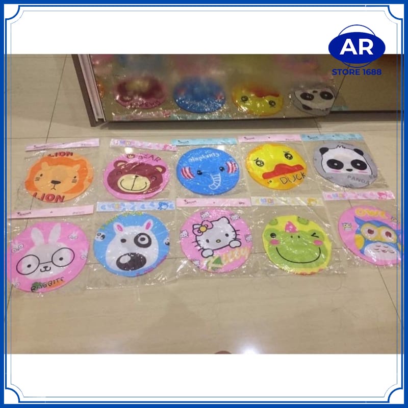 AR Shower Cap Karakter Topi Keramas Penutup Rambut Anak Dewasa Bahan Plastik PVC-[AR STORE1688]