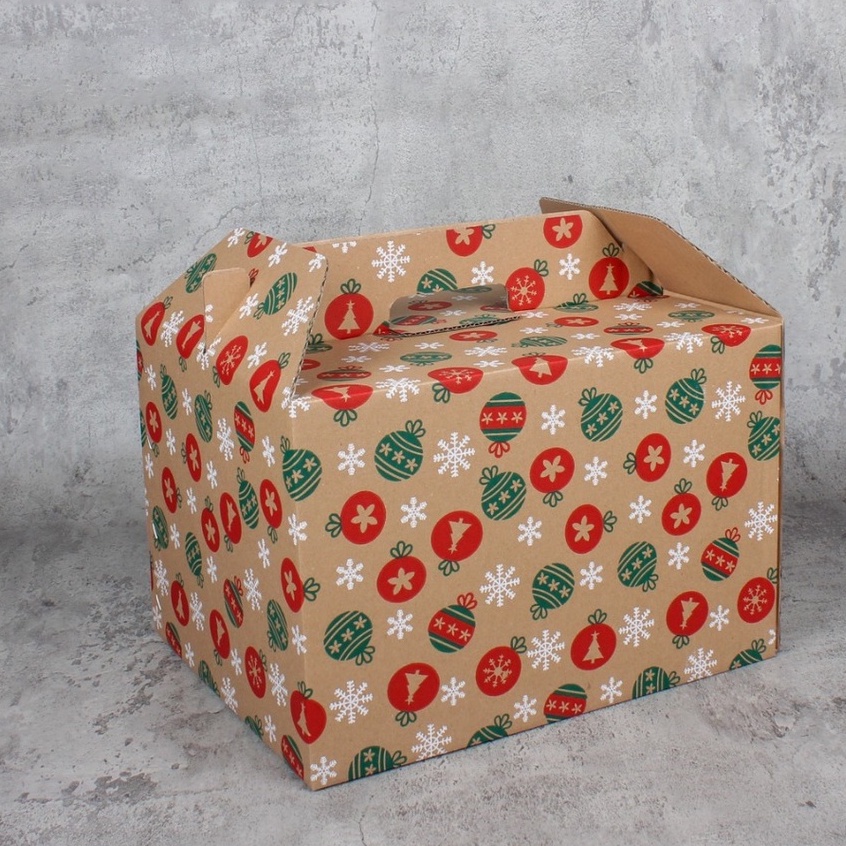 

KARDUS PARCEL NATAL KOTAK JINJING HAMPERS BOX PACKAGING DUS TENTENG GIFTBOX CHRISTMAS 34x26x23 cm (10 PCS)