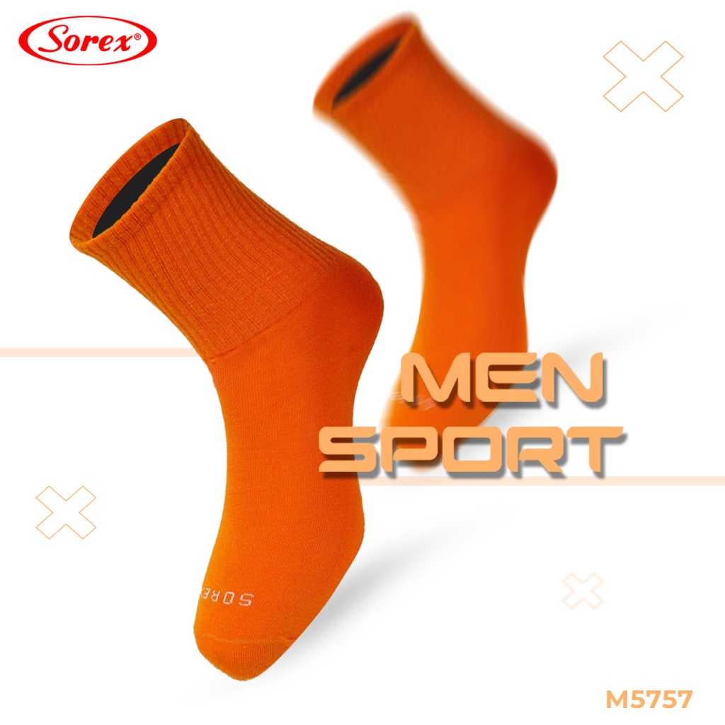 Sorex Kaos Kaki Pria Men Sport Socks Freesize Polos Tinggi Setengah Betis M 5757