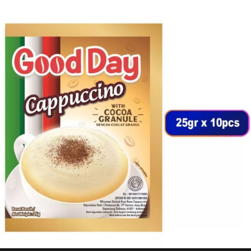 

KOPI GOOD DAY CAPPUCINO 25GR (10PCS)